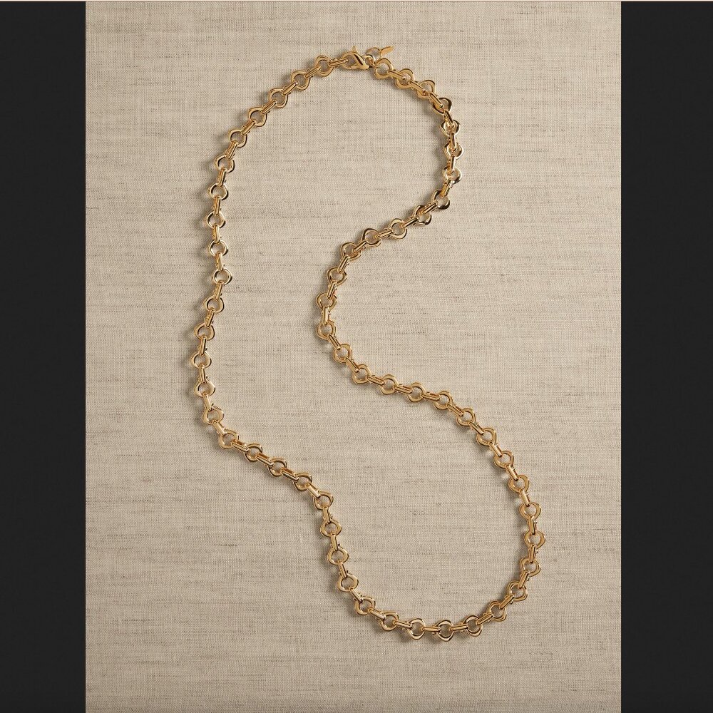 Banana Republic Necklace- Ravena Teardrop Tiny Link Chain Aureus + Argent *BNWT*